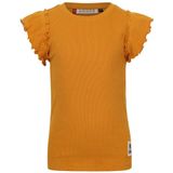 Meisjes t-shirt rib - Warm geel