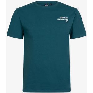 Jongens t-shirt culture backprint - Petrol groen