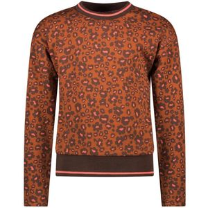 Meisjes sweater bruin - Bodine - Panter beyond AOP