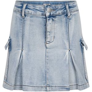 Meisjes spijkerrokje cargo - Licht denim