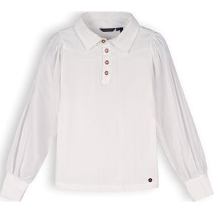 Meisjes shirt met kraag - Kemmy - Sneeuw wit