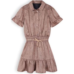 Meisjes jurk AOP - Mizu - Zand blush
