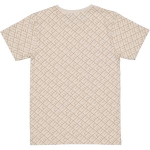 Jongens t-shirt - Kaden - AOP taupe text