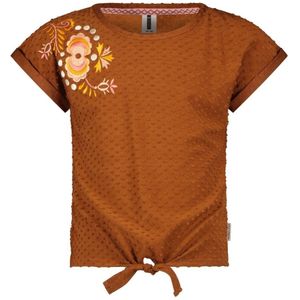 Meisjes t-shirt met knoop - Bella - Pinda