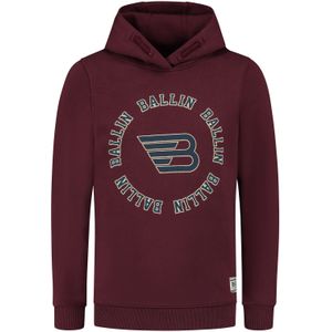 Jongens hoodie met artwork - Wijnrood