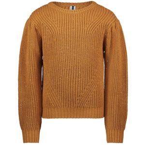 Meisjes sweater bruin - Donna - Amandel