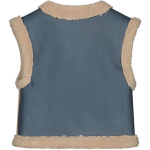 Meisjes gilet teddy embroidery - Dewi - Indigo blauw