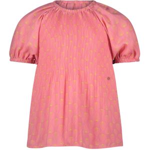 Meisjes blouse plissee - Tila - Perzik blossom