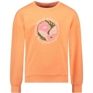 Meisjes sweater - Noe - Neon koraal