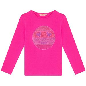 Meisjes t-shirt LS - Donker roze