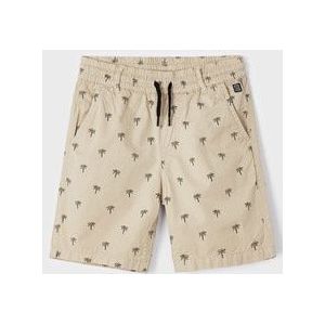 Jongens short print - Beige