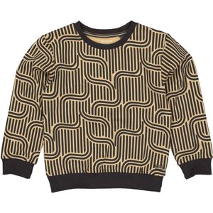 Jongens sweater - Aleso - AOP geomatric metaal grijs