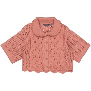 Meisjes vest gebreid - Katja - Oud roze