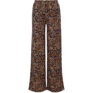 Meisjes broek wide leg crinkle - Blokprint bloemen