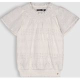 Meisjes blouse embroidery - Tyra - Sneeuw wit