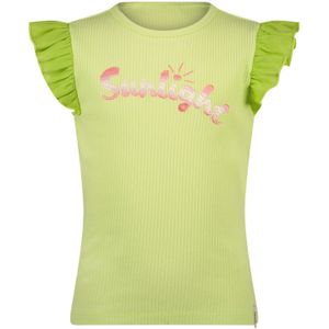 Meisjes t-shirt rib - Kamsi - Sour lime