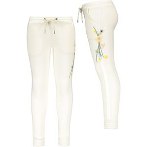 Meisjes broek geborduurd - Off white