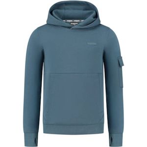 Jongens hoodie met badge - Donker blauw