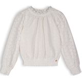 Meisjes blouse embroidery - Tomma - Sneeuw wit