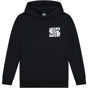 Jongens hoodie Wave graphic - Zwart