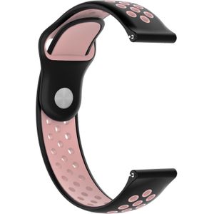 Strap-it Horlogeband 22mm sport universeel (zwart/roze)