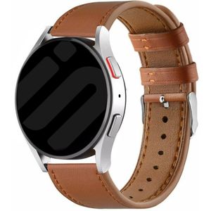 Strap-it Samsung Galaxy Watch modern leren bandje (strak bruin)