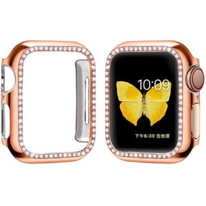 Strap-it Apple Watch Series 4/5/6/SE Diamond PC hard case (rosé goud)