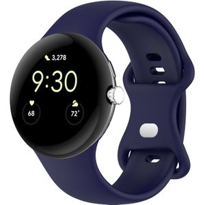 Strap-it Google Pixel Watch 3 - 45mm Classic siliconen bandje (donkerblauw)