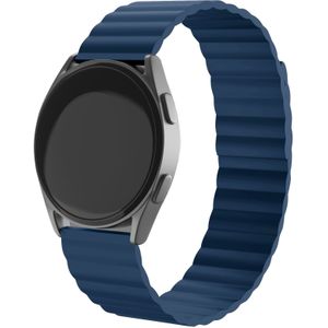 Strap-it Samsung Galaxy Watch 6 Classic 43mm magnetisch siliconen bandje (blauw)