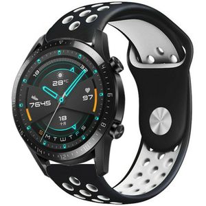 Strap-it Huawei Watch GT 2 sport band (zwart/wit)