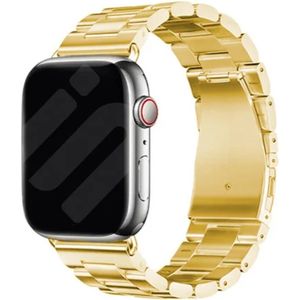 Strap-it Apple Watch 8 stalen band (goud)