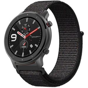 Strap-it Xiaomi Amazfit GTR nylon band (zwart)