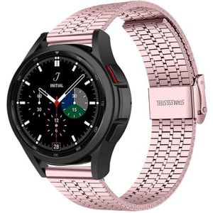 Strap-it Samsung Galaxy Watch 4 Classic 46mm roestvrij stalen band (rosé pink)