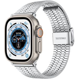 Strap-it Apple Watch Ultra roestvrij stalen band (zilver)