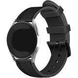 Strap-it Samsung Galaxy Watch 3 41mm nylon hybrid bandje (zwart)