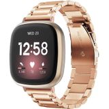 Strap-it Fitbit Sense stalen band (rosé goud)