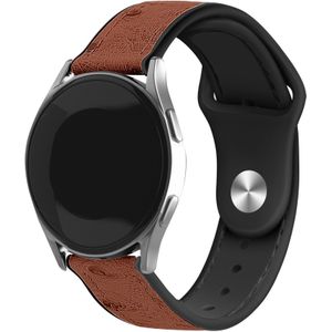 Strap-it Samsung Galaxy Watch Active leren hybrid bandje (bruin)