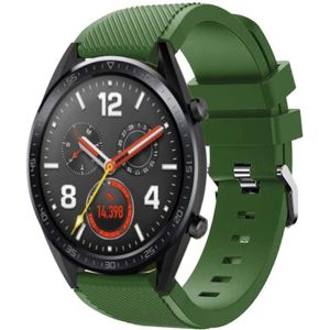 Strap-it Huawei Watch GT 2 siliconen bandje (legergroen)