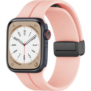 Strap-it Apple Watch magnetisch D-Buckle bandje (lichtroze)