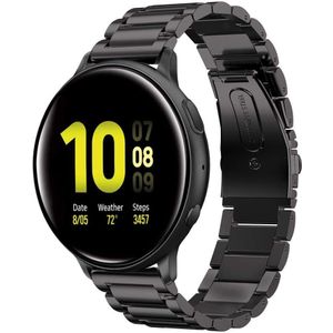 Strap-it Samsung Galaxy Watch Active stalen band (zwart)
