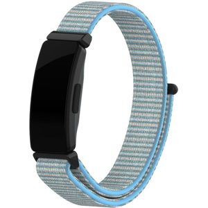 Strap-it Fitbit Inspire nylon bandje (lichtblauw mix)