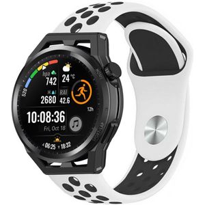 Strap-it Huawei Watch GT sport band (wit/zwart)