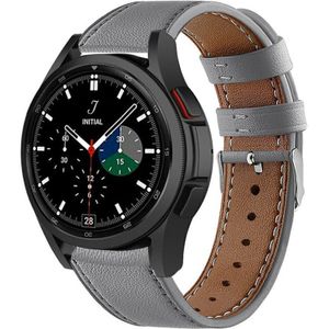 Strap-it Samsung Galaxy Watch 4 Classic 42mm leren bandje (grijs)