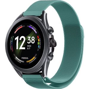 Strap-it Fossil Gen 6 - 44mm Milanese band (groen)