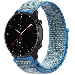 Strap-it Amazfit GTR 2 nylon band (blauw)