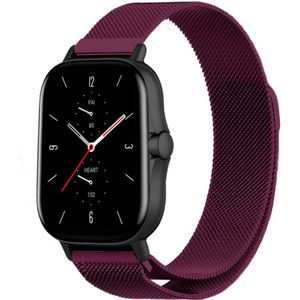 Strap-it Amazfit GTS 2 Milanese band (paars)