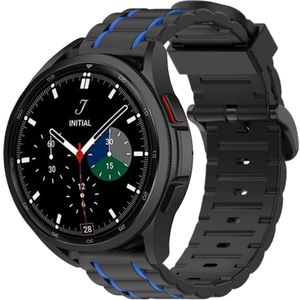 Strap-it Samsung Galaxy Watch 4 classic 46mm sport gesp band (zwart/blauw)