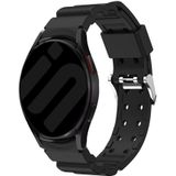 Strap-it Samsung Galaxy Watch 6 Classic 43mm silicone armor bandje (zwart)