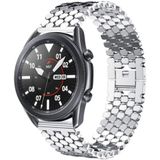 Strap-it Samsung Galaxy Watch 3 45mm stalen vis band (zilver)