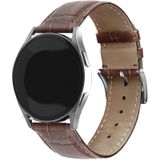 Strap-it OnePlus Watch leather crocodile grain band (bruin)